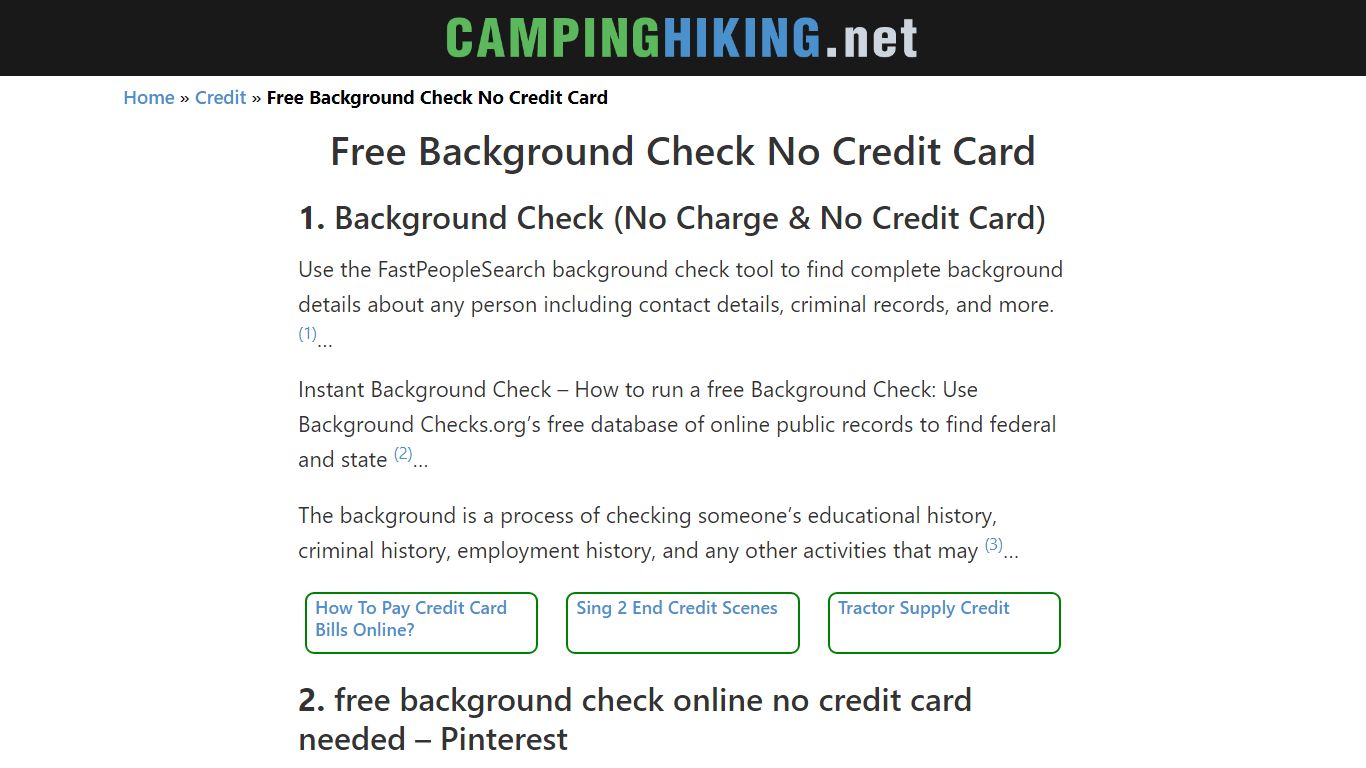 Top 10 FREE BACKGROUND CHECK NO CREDIT CARD Answers