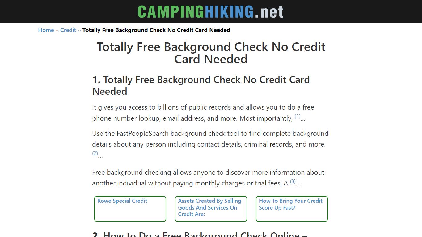 Totally Free Background Check No Credit Card Needed